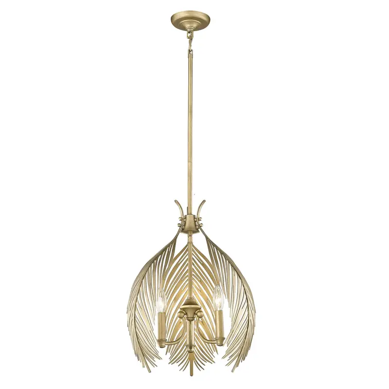 Cay 3-Light Pendant Featuring Vintage Fired Gold Finish 1