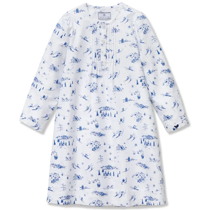 Chalet Toile Twill Beatrice Girls' Nightgown 1