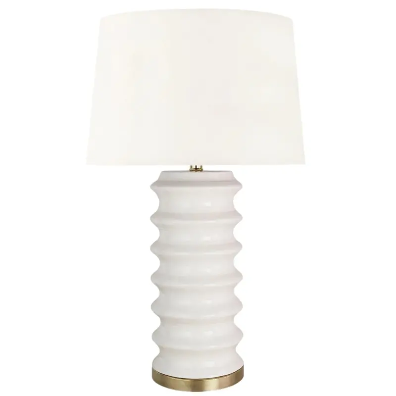 Charlotte Ceramic Table Lamp With Soft Curves 1