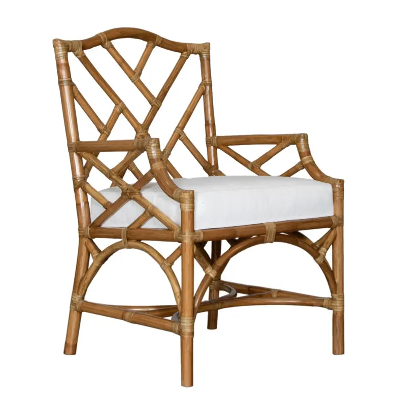 Chippendale-Style Caramel Dining Armchair 1