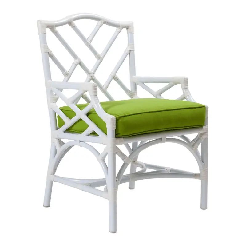 Chippendale-Style Outdoor Dining Armchair In Weather-Resistant Finish 1