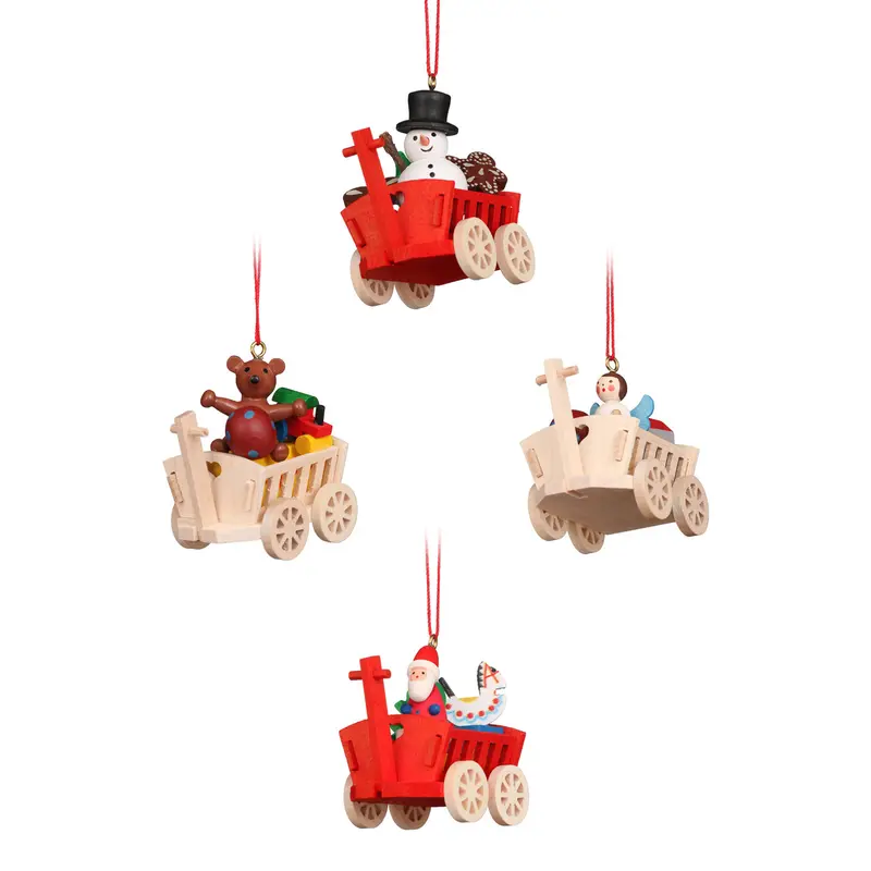 Christian Ulbricht Hay Wagon Ornament Collection – Six Festive Christmas Tree Accents 1