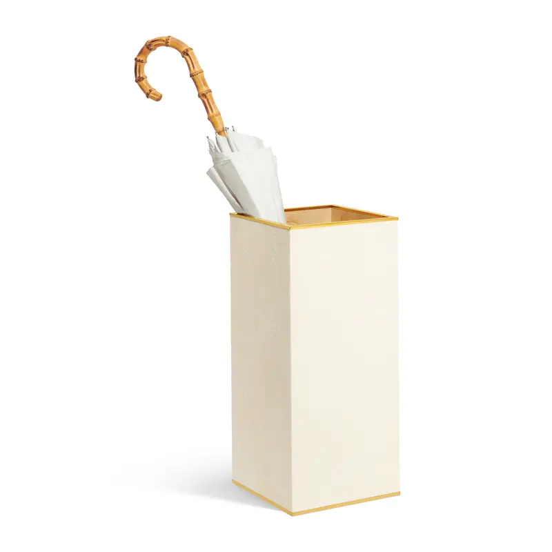 Classic Cream Shagreen Umbrella Stand 1