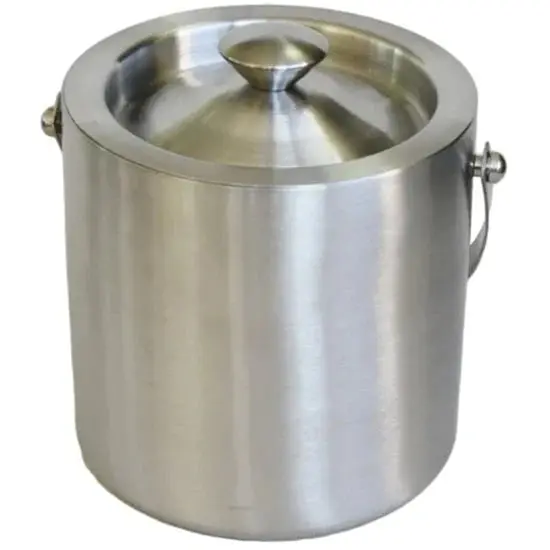 Classic Essentials Polished Stainless Steel Ice Bucket – Minimalist Design 1