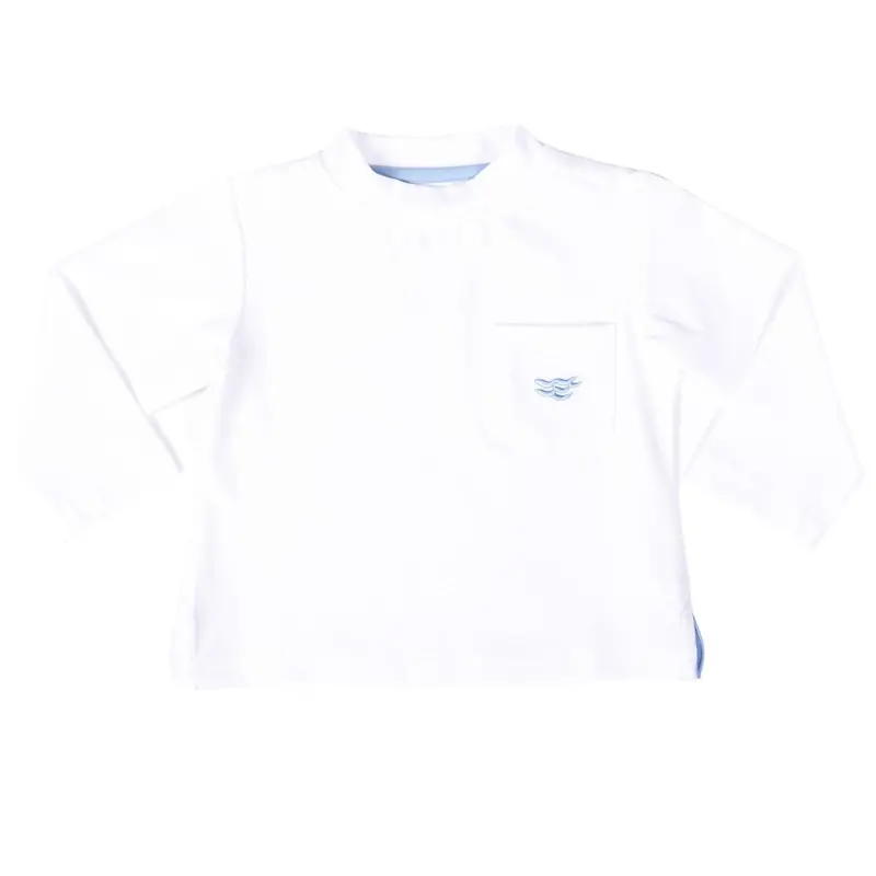 Classic White Long-Sleeve Tucker Tee 1