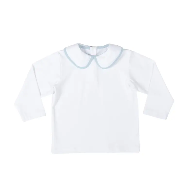 Classic White Teddy Peter Pan With Bay Tree Blue Trim 1