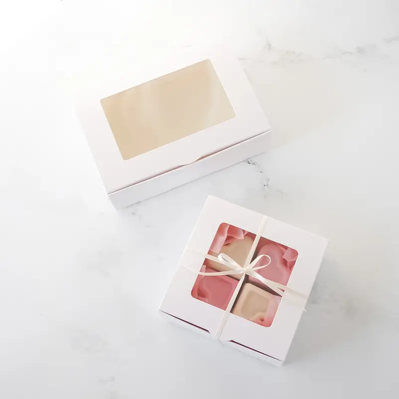 Clear-Window White Cookie Packaging Box – Set Of 5 1