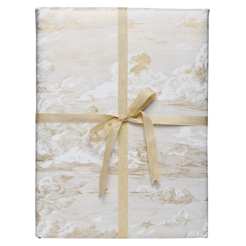 Cloud Toile Wrapping Paper – Whimsical Cloud-And-Scenery Pattern 1