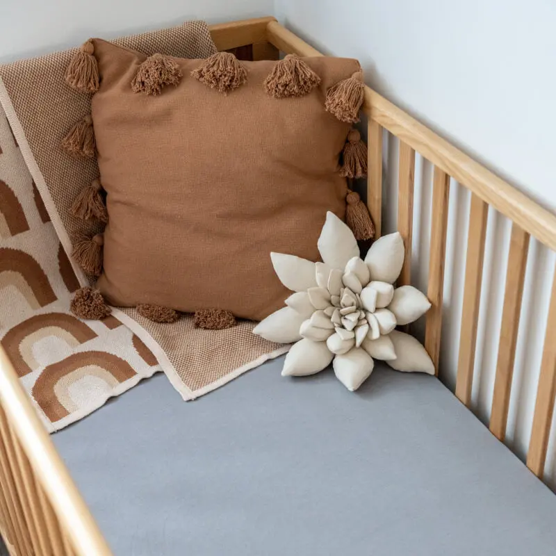 Cloud-Tone Organic Cotton Fitted Cot Sheet 1