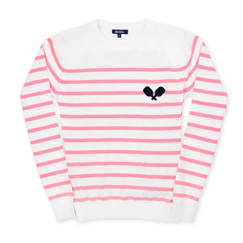 Club Sport Paddle Stripes Sweater – Athletic-Inspired Cotton Blend Top 1