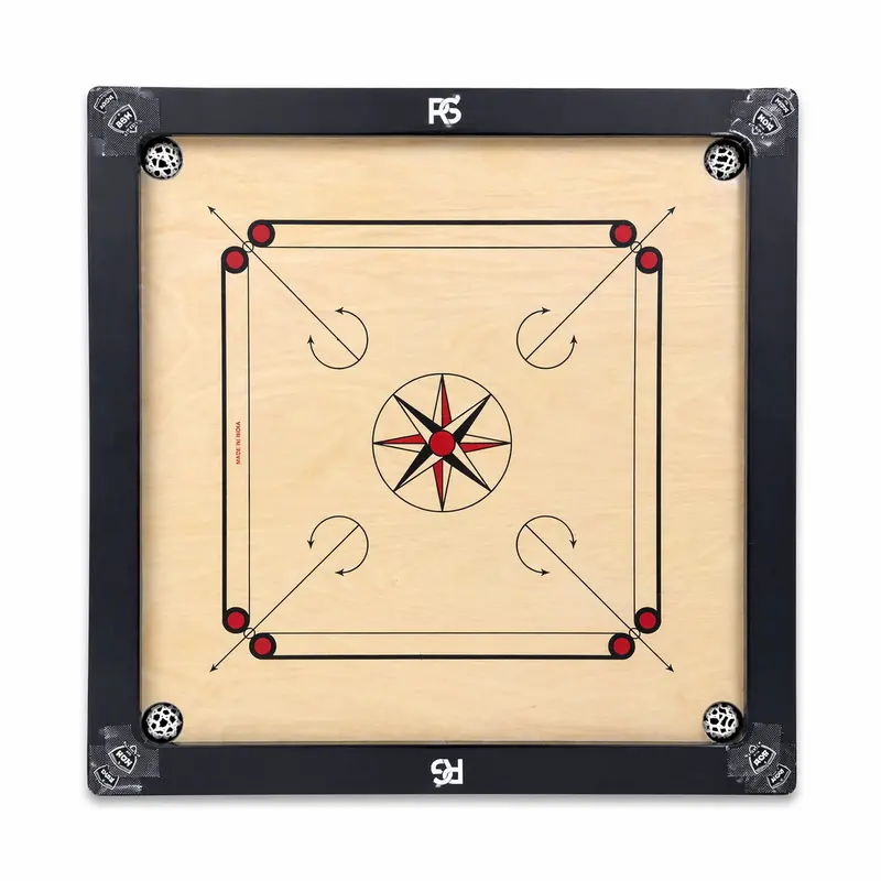 Compact Carrom Board – 26×26 Cm Portable Wooden Game Set 1