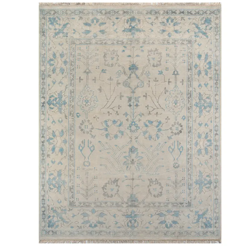Concord Lowell Ivory Hand-Knotted Wool Area Rug 1