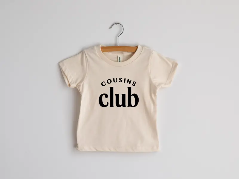 Cousins Club Organic Kids Tee – Matching Family Design 1