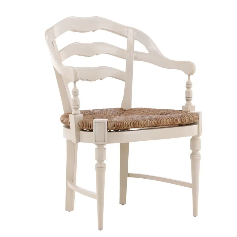 Cream Maverick Tufted Dining Arm Chair 1