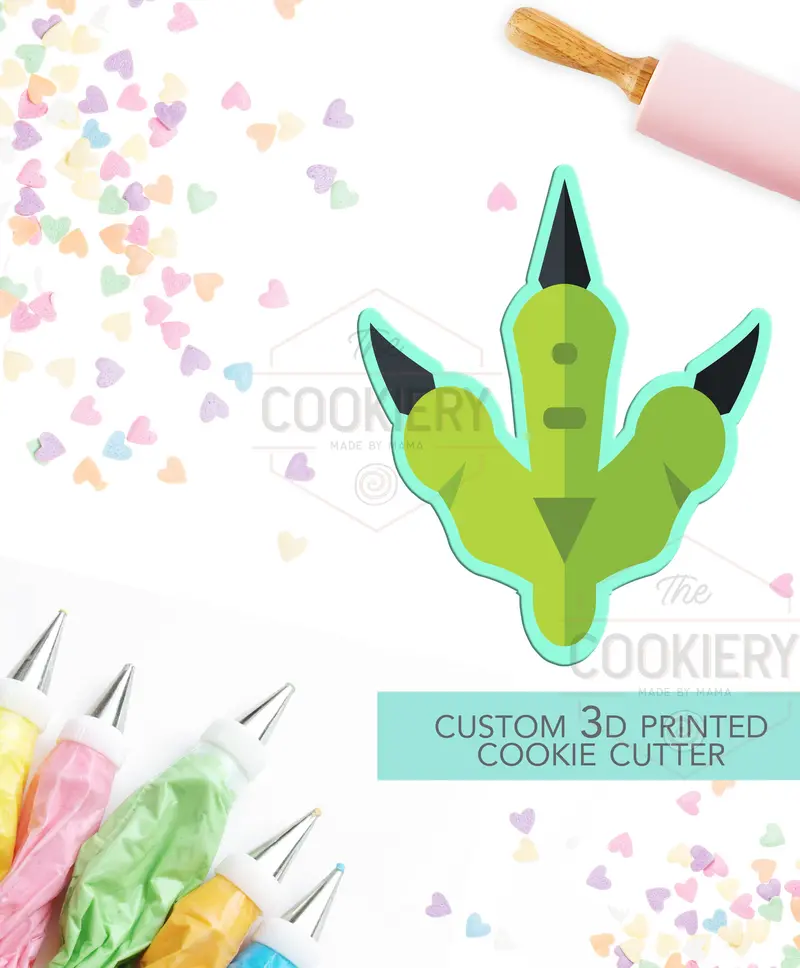 Dinosaur Footprint Cookie Cutter – Dino Track Baking Template – 3D Printed (Tck34156) 1