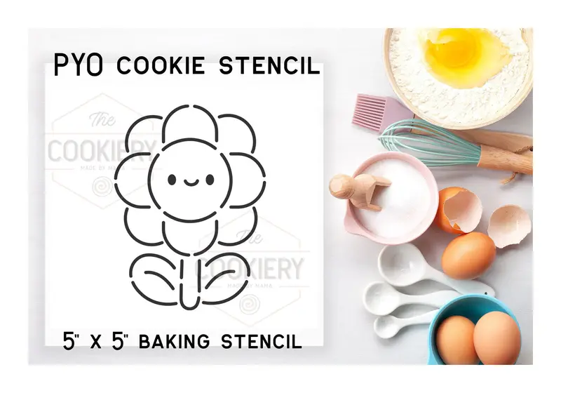 Diy Easter Flower Stencil For Cookies And Airbrushing 1