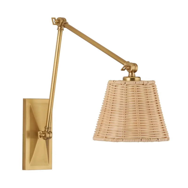 Downtown Adjustable Brass Wall Sconce With Swivel Arm 1