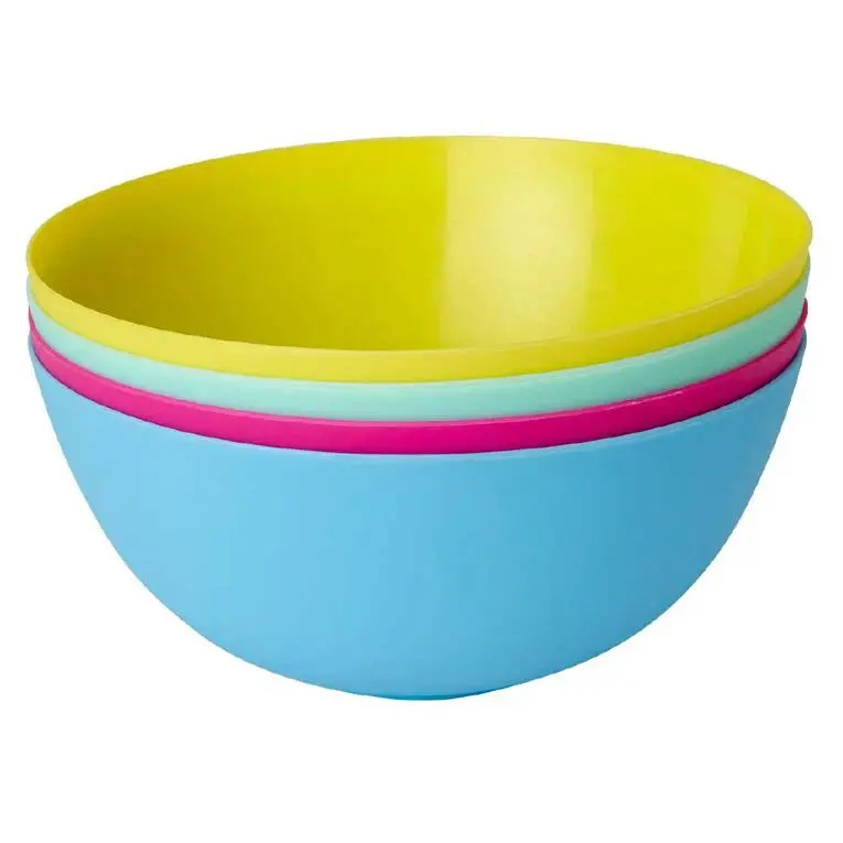 Durable Plastic Salad Mixing Bowl – Single Piece (Assorted Colors) 1