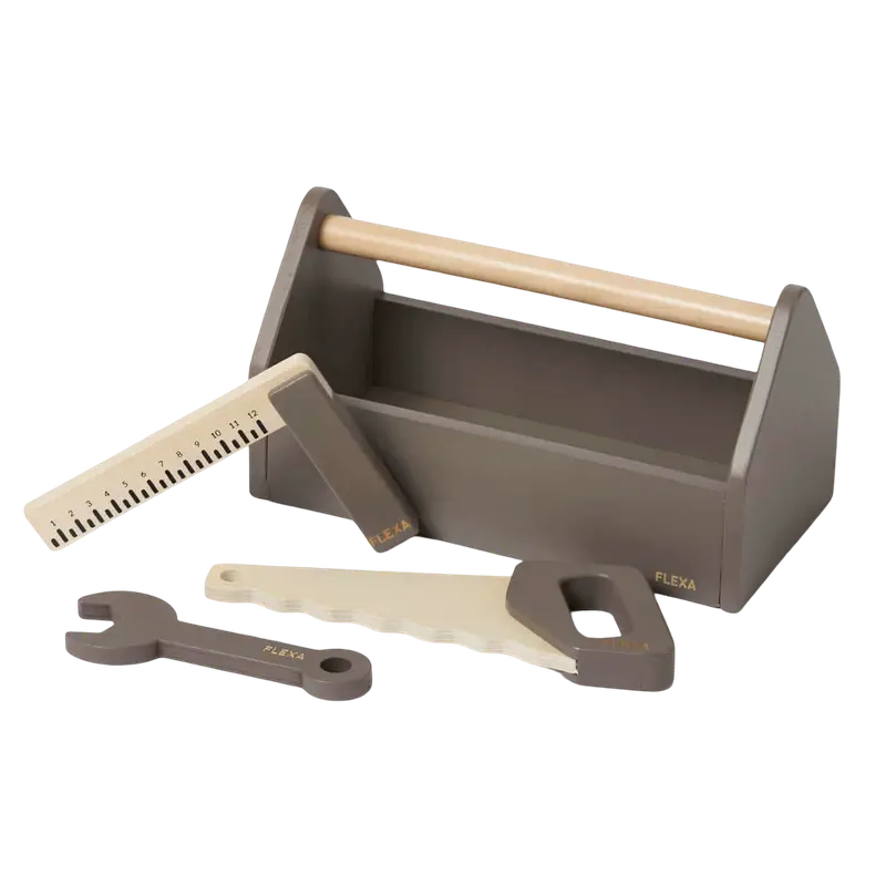 Dusty Brown Wooden Toolbox For Creative Role-Play 1