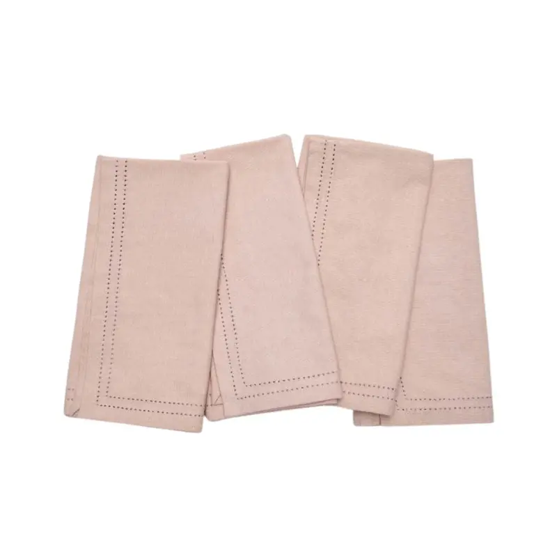 Dusty Rose Linen Cocktail Napkins – Set Of 4 1