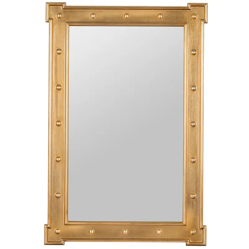 Erin Gates Rivet-Detail Wall Mirror – Glamorous Metallic Finish 1