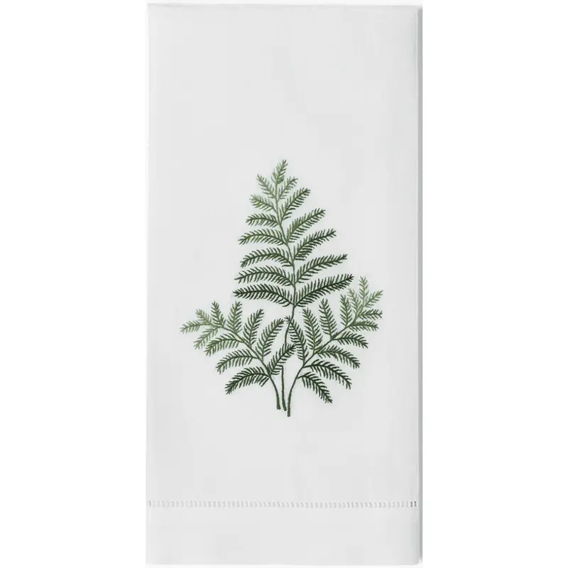 Fern White 100% Cotton Hand Towels 1