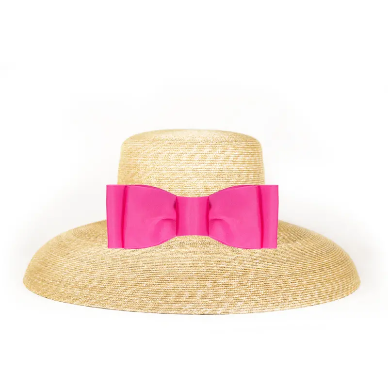 Flat-Bow Straw Sun Hat For Summer 1