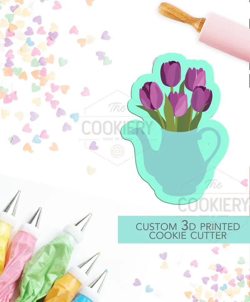 Floral Teapot Cookie Cutter – Decorative Tea-Themed Shape For Afternoon Treats 1
