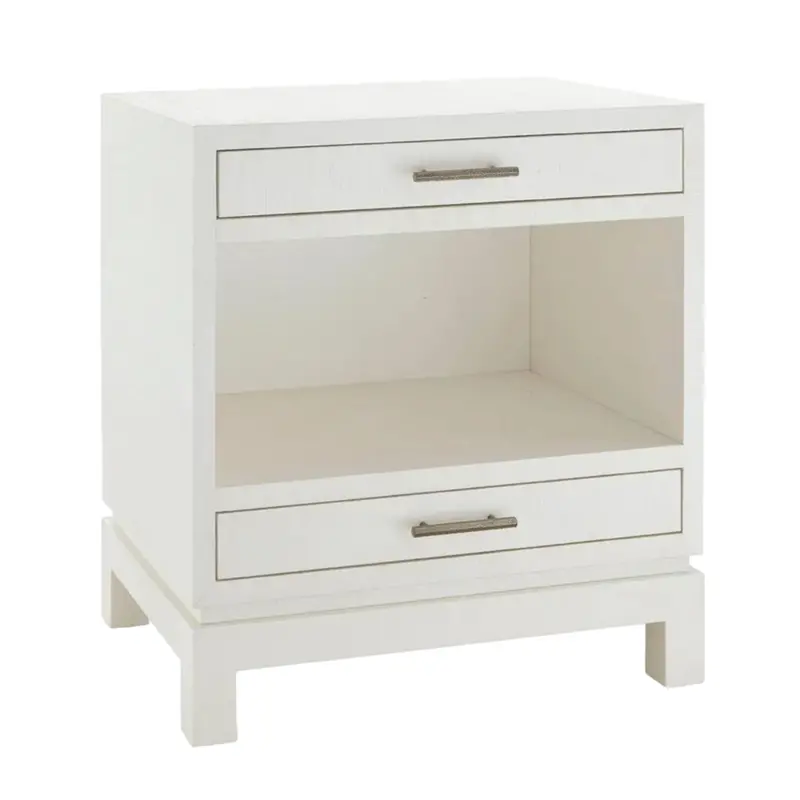 Florence Minimalist 2-Drawer Nightstand In Soft Neutral Finish 1