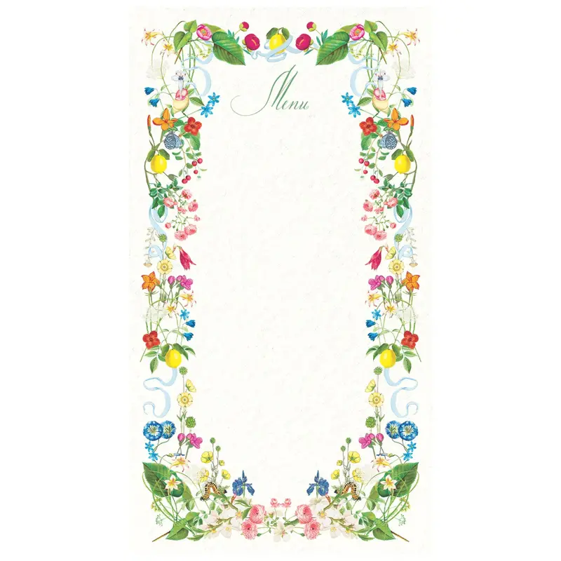 Flower Power Menu Cards – Botanical-Inspired Event Design 1