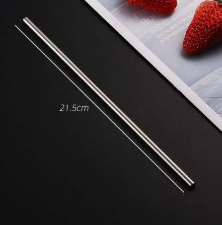 Food-Grade 304 Stainless Steel Reusable Straws – Pack Of 6 1
