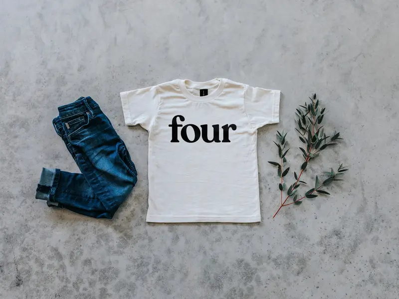 Four-Year-Old Birthday Organic Kids T-Shirt 2
