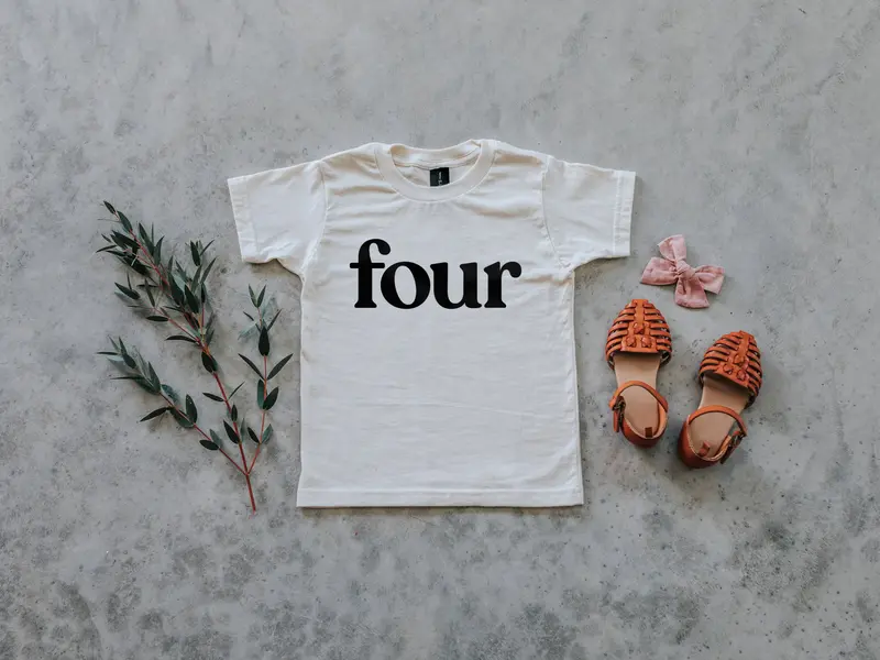 Four-Year-Old Birthday Organic Kids T-Shirt 3