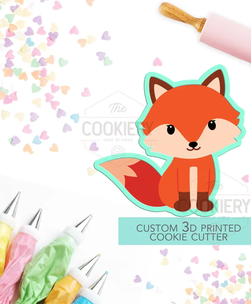Fox Cookie Cutter – Sweet Baby Fox Silhouette For Woodland Or Rustic-Themed Cookies 1