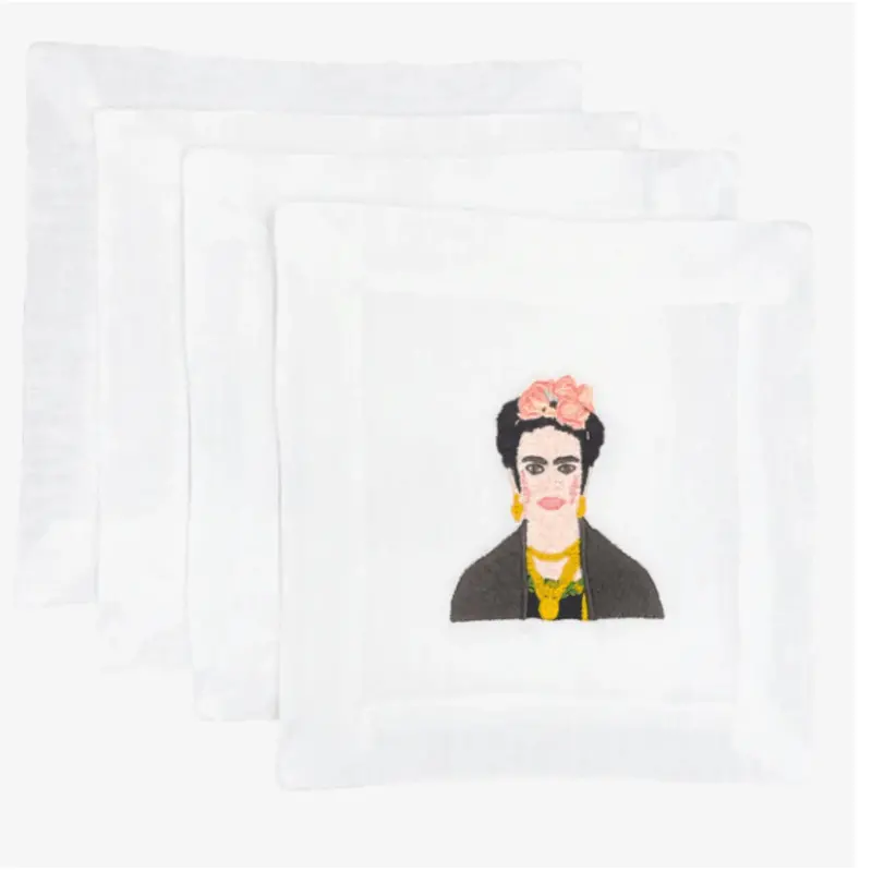 Frida Kahlo–Themed Cocktail Napkins (Set Of 4) 1