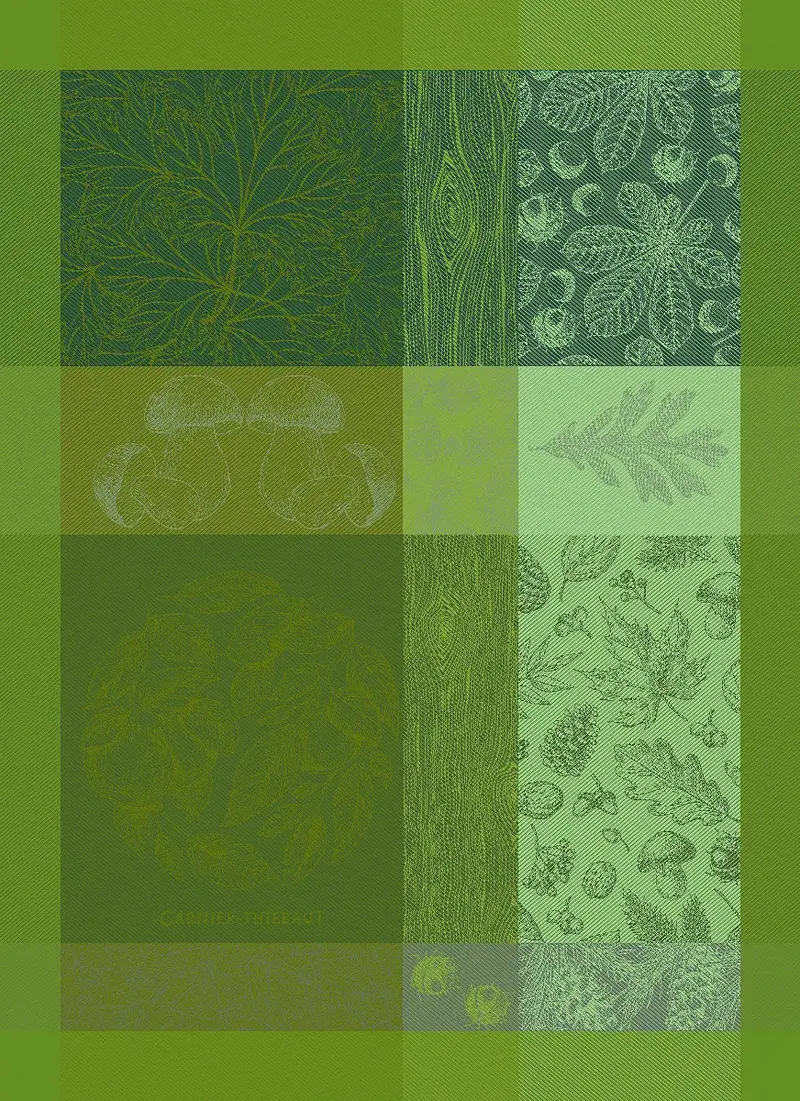 Garnier Thiebaut ‘Bois D’Automne’ Jacquard Kitchen Towel – Premium Linen Blend 1