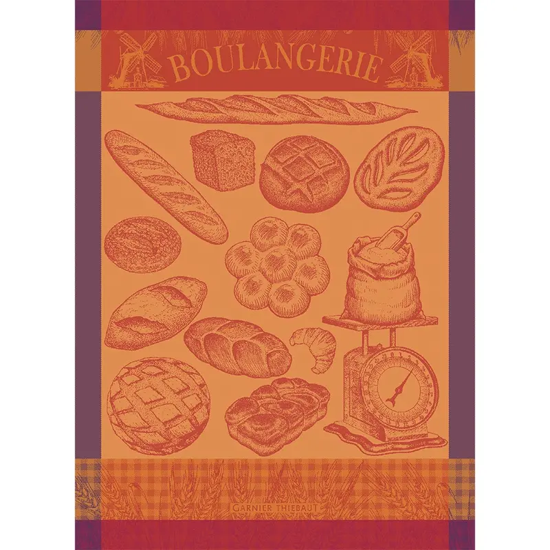 Garnier Thiebaut "Boulangerie Moulin" Jacquard Kitchen Towel – French Bakery Motif 1
