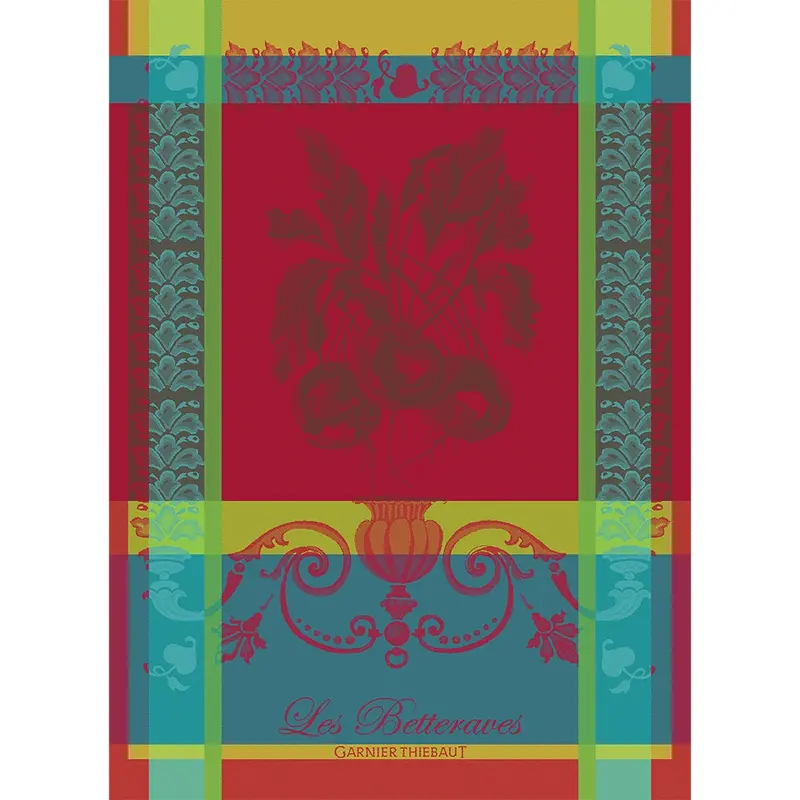 Garnier Thiebaut "Les Betteraves" Beetroot Jacquard Towel 1
