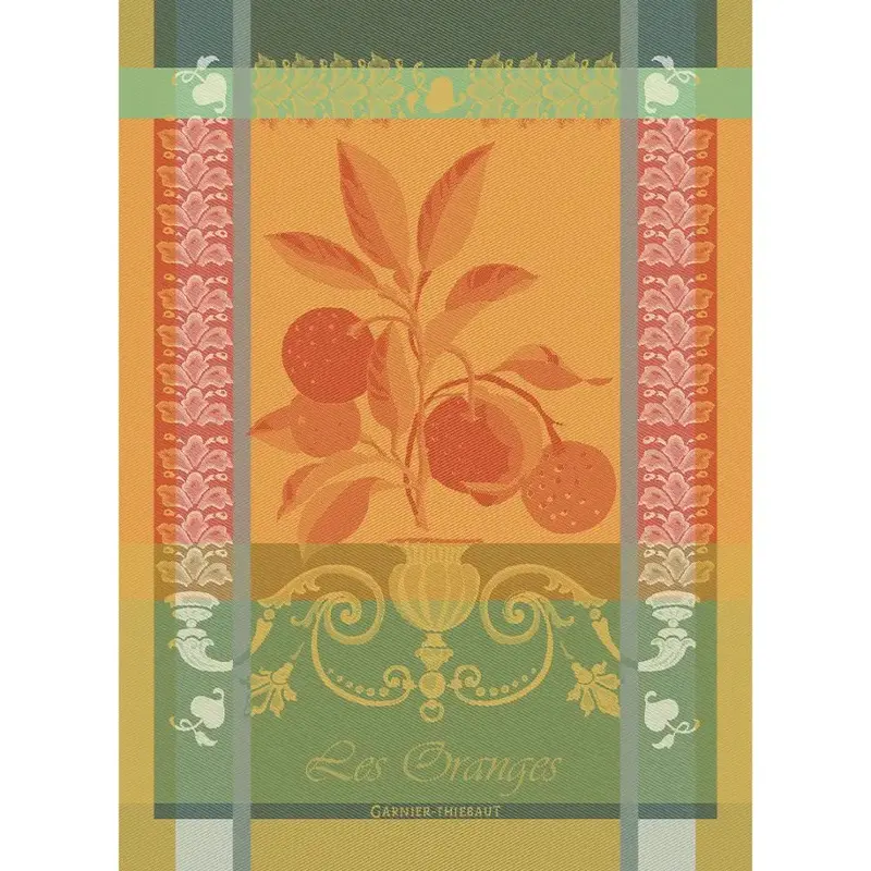 Garnier Thiebaut "Les Oranges" Jacquard Kitchen Towel – Cotton 1