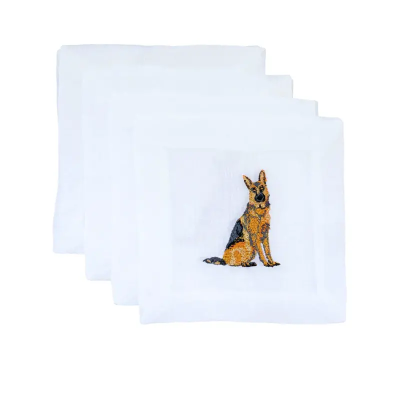 German Shepherd Illustration Cocktail Napkins 1