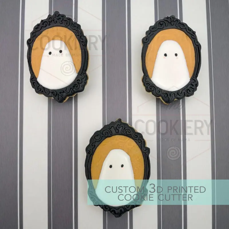 Ghost Frame 3D Printed Cookie Cutter – Creative Halloween Baking 1
