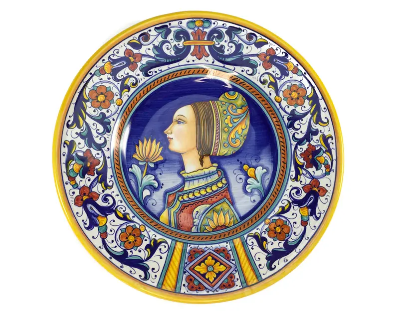 Gialletti & Pimpinelli Renaissance Portrait Platter – Elena In Period Elegance 1