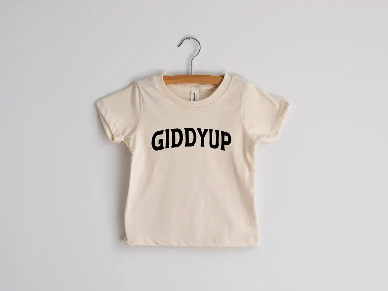 Giddyup Organic Cotton Baby Tee – Cream Colorway 1