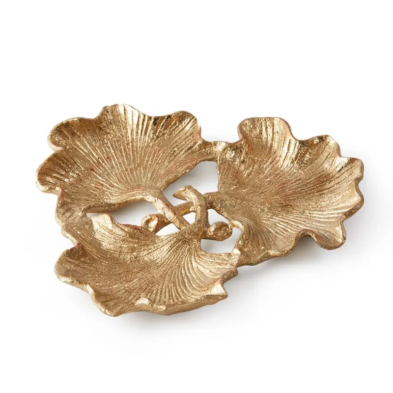 Ginko Gold Leaf Large Serving Bowl 1