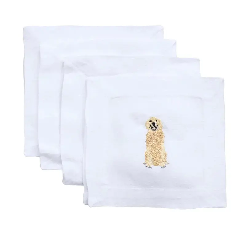 Golden Retriever-Themed Cocktail Napkins Set 1