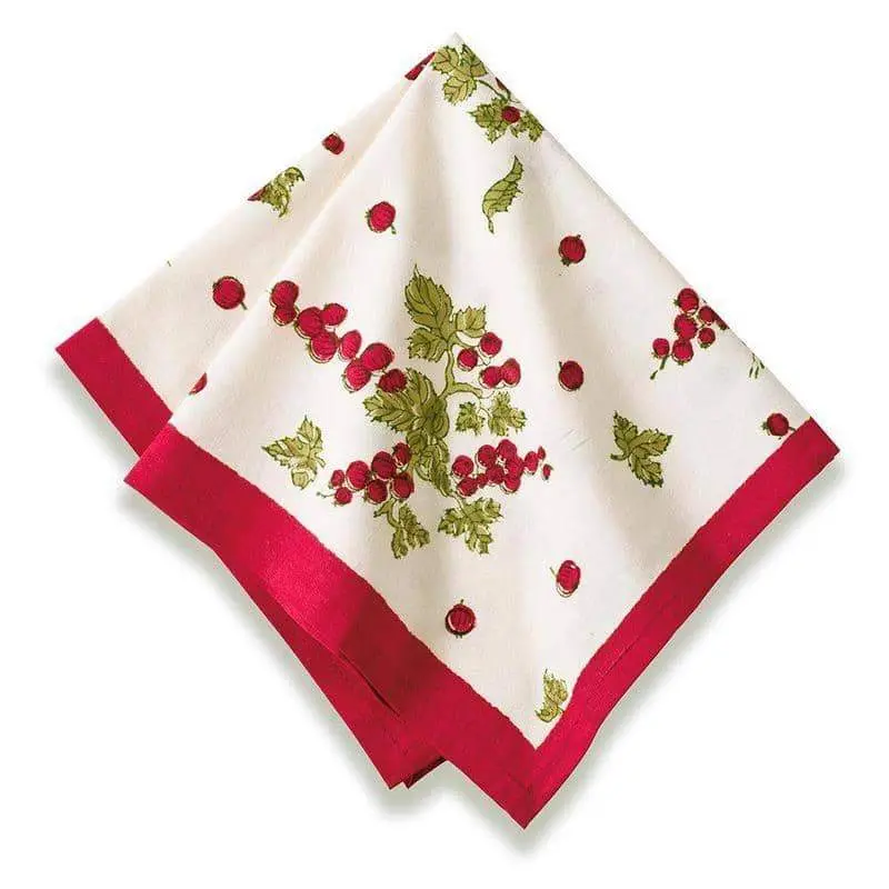 Gooseberry Red/Green Linen Napkin – Coordinated Dining Accent 1