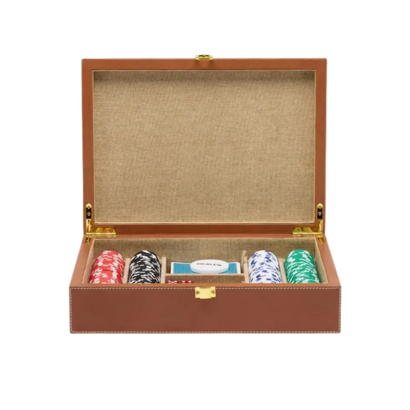 Grantham Premium Poker Set – Cards, Chips & Dealer Button 1