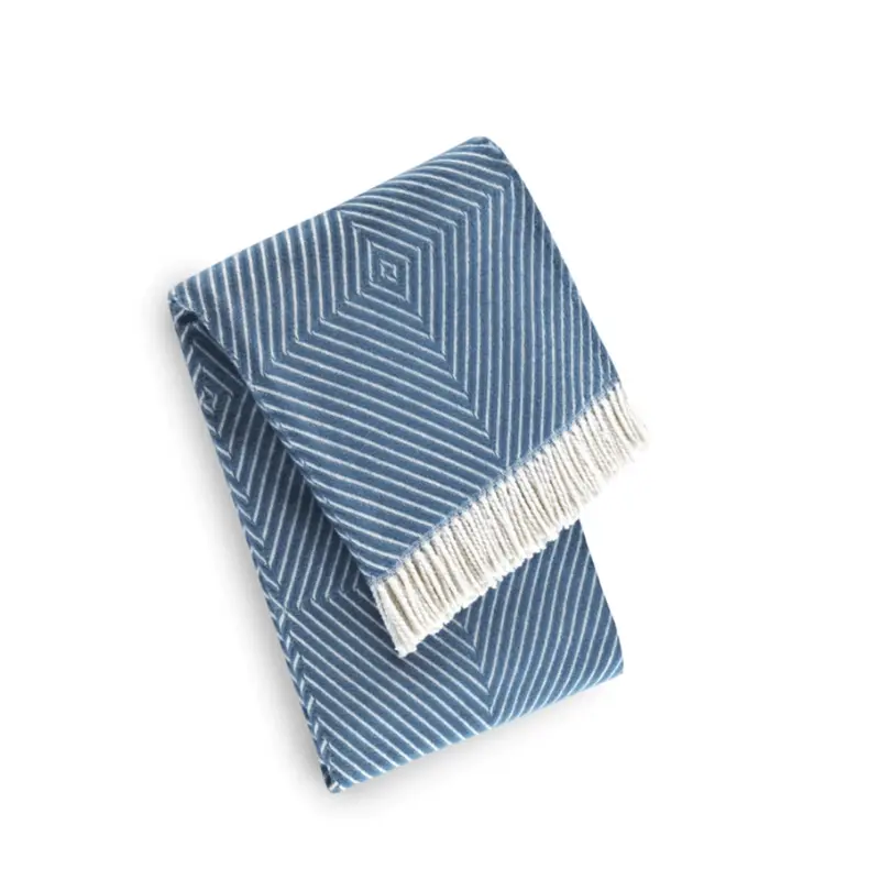 Graphic Squares Knit Throw Blanket – Optional Monogram 1