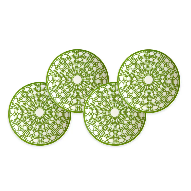 Green Newport Garden Gate Canapé Plates – Set Of 4 1