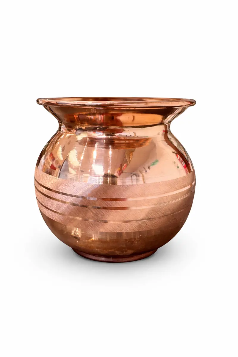 Handmade Indian Copper Kalash & Lota Set – Festive & Puja Essentials 1